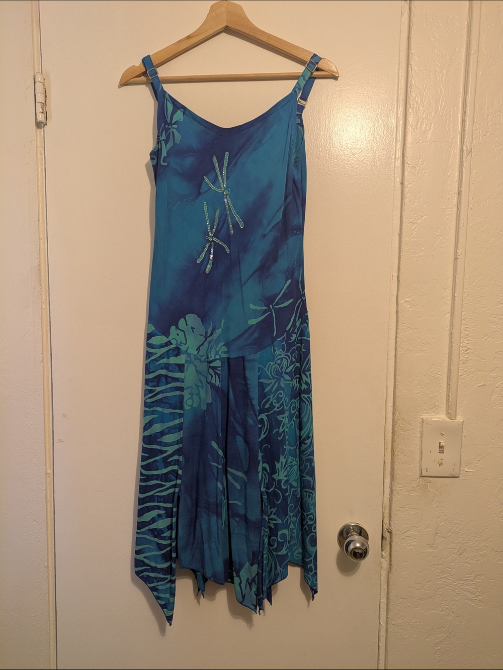 Tropical Tantrum Hawaii Blue-Green Print Top